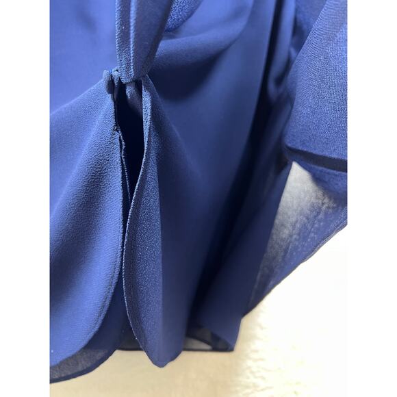 Patra Women Petite Blue Beaded Collar Formal Blazer Jacket Topper Womens Sz 22 - Picture 7 of 11